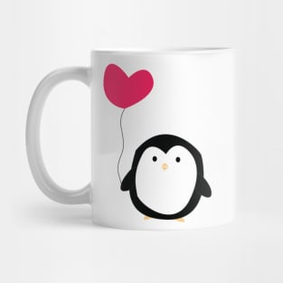 Heart Balloon Penguin Mug